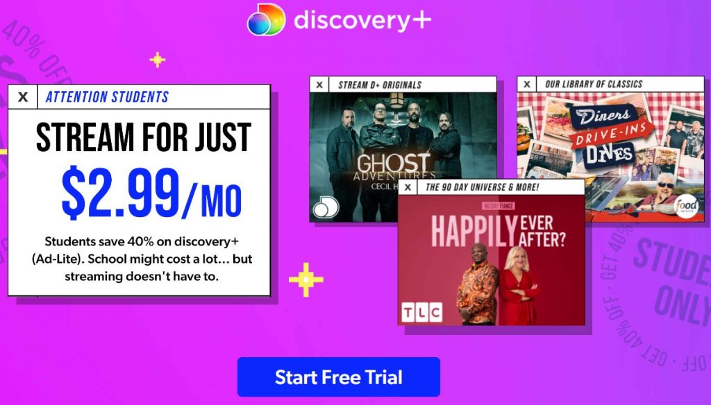 Discovery Plus Student Offer