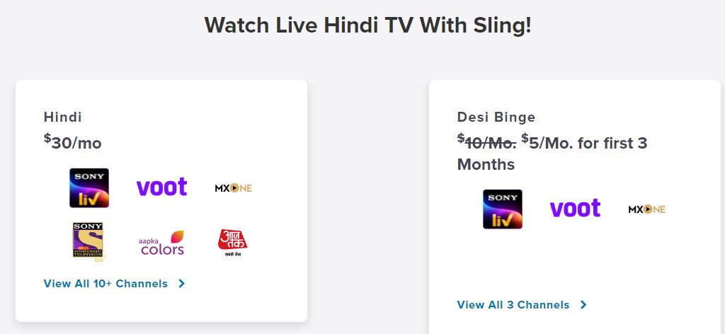 Sling TV Hindi