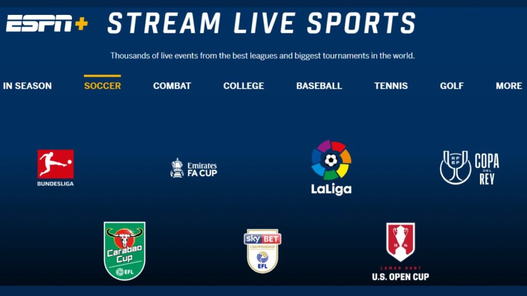 ESPN Plus Streaming Service To Watch Soccer